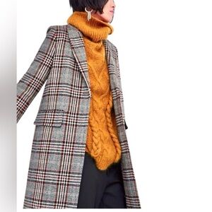 Zara plaid coat size small